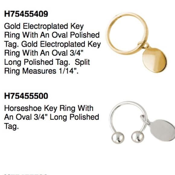 Small Plain Gold Electroplate Oval Keyring - Picture 14 of 16